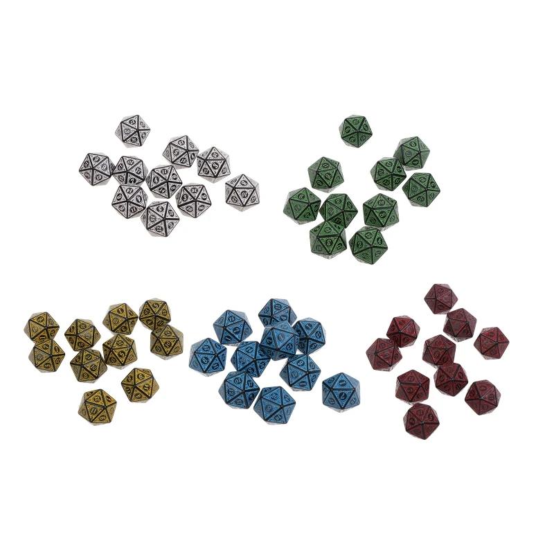 10Pcs 20  ֻ D20 ӿ ٸü ֻ RPG MTG ֻ  Ƽ   Ͽ콺 ֻ F2TC